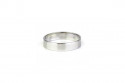 White gold, flat and smooth wedding ring.