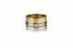 Two-tone gold ring with 1 brilliant.