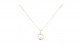 Round yellow gold pendant with a brilliant.