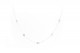 White gold chain and five brillants with round mouths.