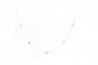 White gold chain and five brillants with round mouths.