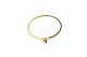 Rigid yellow gold bracelet with yellow gold pendant and a brilliant.