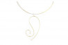 Yellow gold pendant with 2 brilliants
