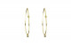 Yellow gold thread earring with 1 brilliant pendant