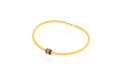 Pulsera cable metálico con oro