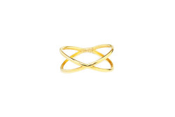 Two-ring gold ring