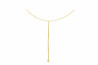 Collar hilo acero con colgante oro