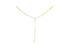 Gold necklace with pearls