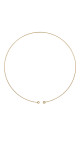 750mm yellow gold pendant in the shape of a heart.