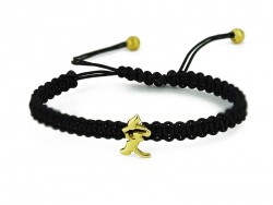 Macrame bracelet with calligraphy Kanji symbol. "AI"