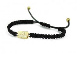 Macrame bracelet with calligraphy Kanji symbol. "WA"