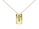Penjoll d'or groc amb símbol de cal·ligrafia Kanji. "SACHI"