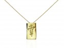 Penjoll d'or groc amb símbol de cal·ligrafia Kanji. "SACHI"
