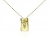 Penjoll d'or groc amb símbol de cal·ligrafia Kanji. "SACHI"