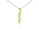 Yellow gold pendant with calligraphy Kanji symbol. "KICHO"
