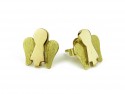 Angela yellow gold earrings, small.