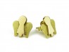Angela yellow gold earrings, small.