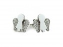 Angela white gold earrings with brilliant white.