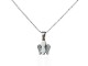 White gold pendant with bright white