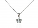 White gold pendant with bright white