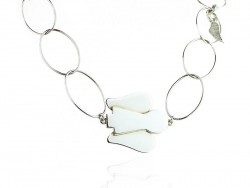 Collaret de bagues en argent amb motius d'àngels, pedres, aleta, placa "love".
