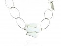Collaret de bagues en argent amb motius d'àngels, pedres, aleta, placa "love".