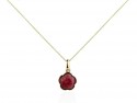 Gold pendant with carnelian stone.