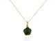 Yellow gold pendant with jade stone.