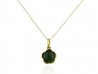 Yellow gold pendant with jade stone.
