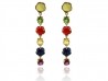 Gold earrings stones