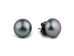 Tahitian pearl earrings and gold