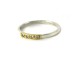 Anillo de plata y oro con brillantes