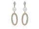 Pendientes de oro, perlas y brillantes.