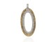 Colgante de oro forma oval con orla de brillantes