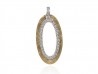 Colgante de oro forma oval con orla de brillantes