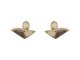 Gold earrings with agate bicolor, rutilados and bright quartz.