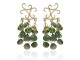 Gold earrings with briolette peridot.