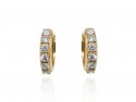 Gold and diamond earrings