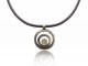 Pendant silver and yellow gold with white diamonds.