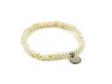 Pearl bracelet with silver plate.