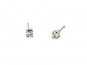 Earrings and bright white gold.