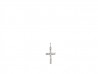 Cruz de oro blanco con brillantes.