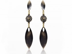 Earring Hippie ChicSilver earrings and yellow gold with diamonds