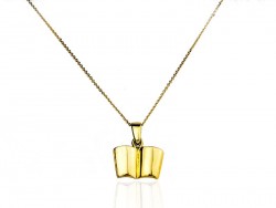 Book-shaped pendant yellow gold