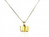 Book-shaped pendant yellow gold