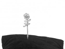 Aguja rosa plata