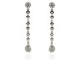 Pendientes de oro blanco con perlas y brillantes.