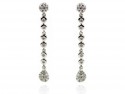 White gold earrings with diamonds.