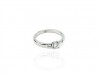 White gold ring with diamonds brilliant and baguette.