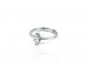 Anell d'or blanc amb diamant talla Marquise